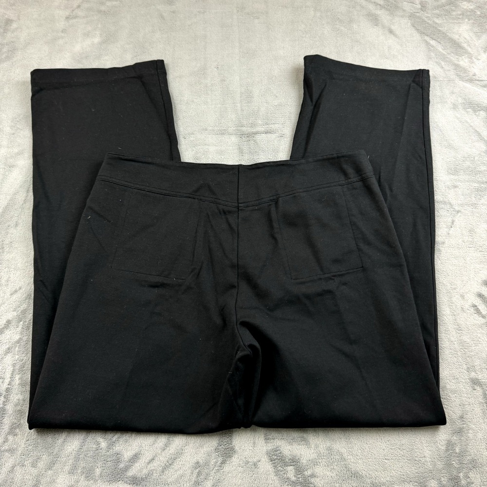 Eileen Fisher Dress Pants Womens Size Large Black Flare Career Pockets High Rise - Picture 10 of 12